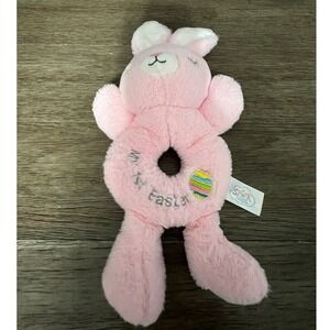 Spark Create Imagine My 1st Easter Pink Bunny Rattle Plush Baby Toy